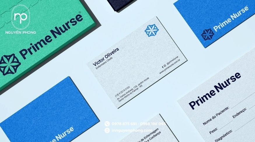 Logo y tế in trên name card